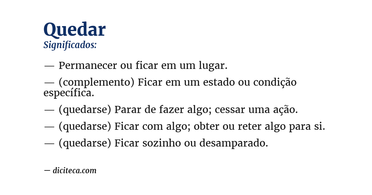 Significado de quedar