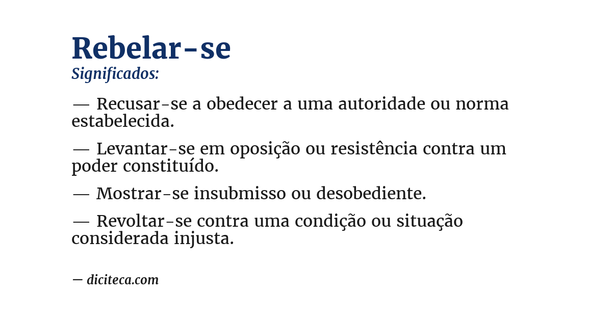 Significado de rebelar-se
