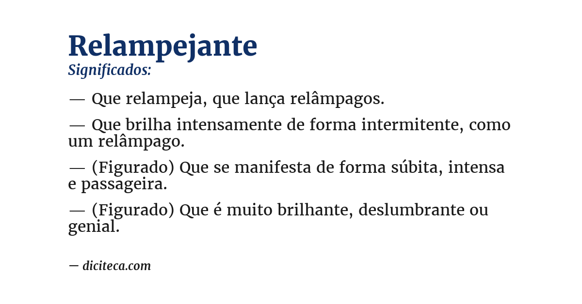 Significado de relampejante