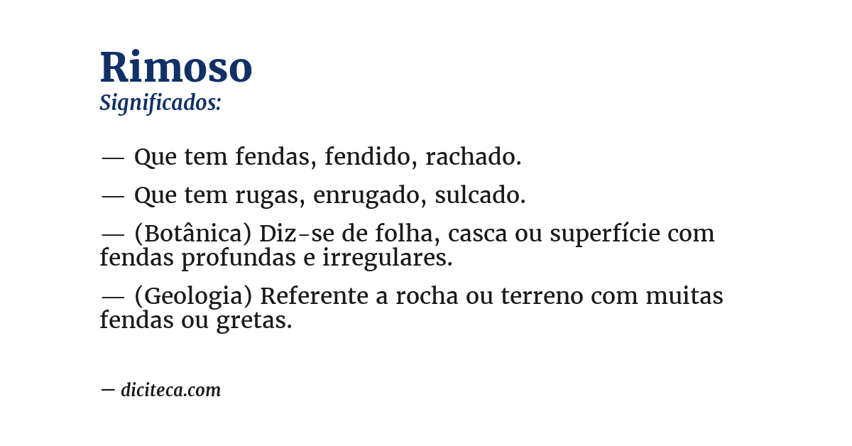 Significado de rimoso