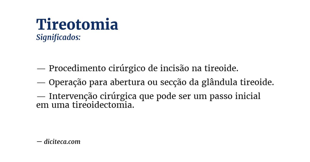 Significado de tireotomia