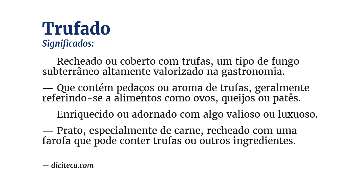 Significado de trufado