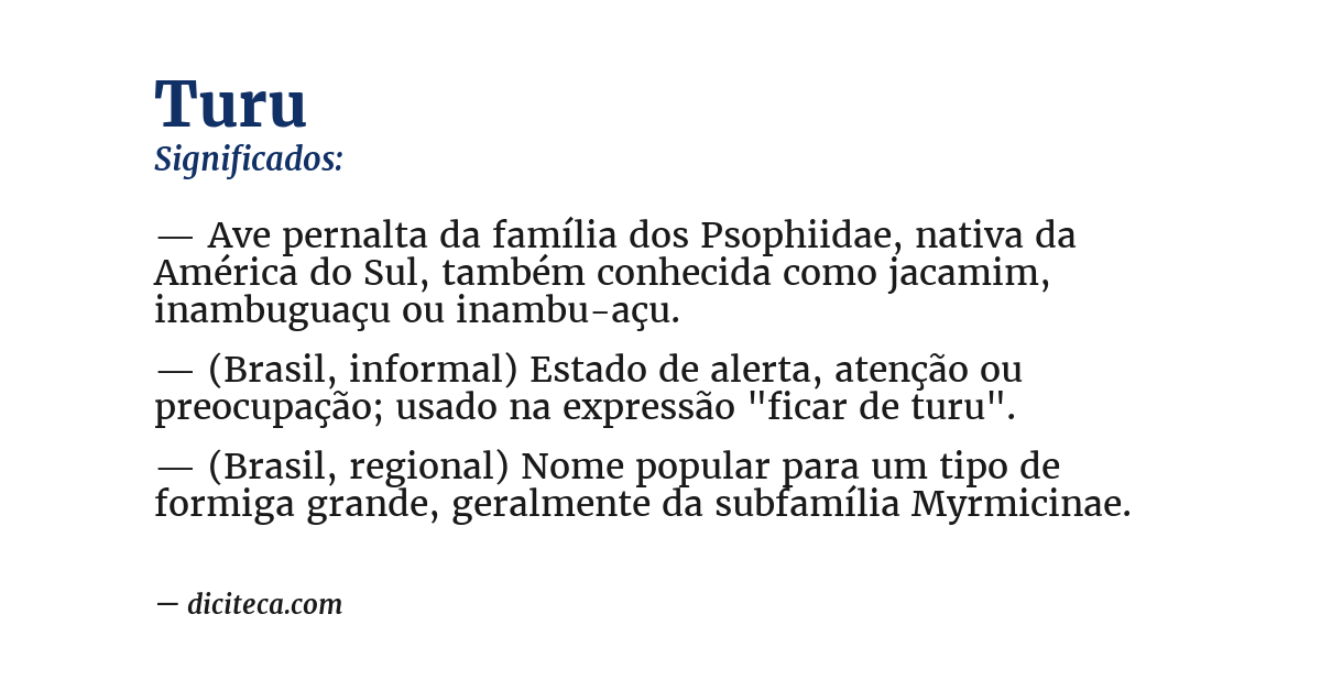 Significado de turu