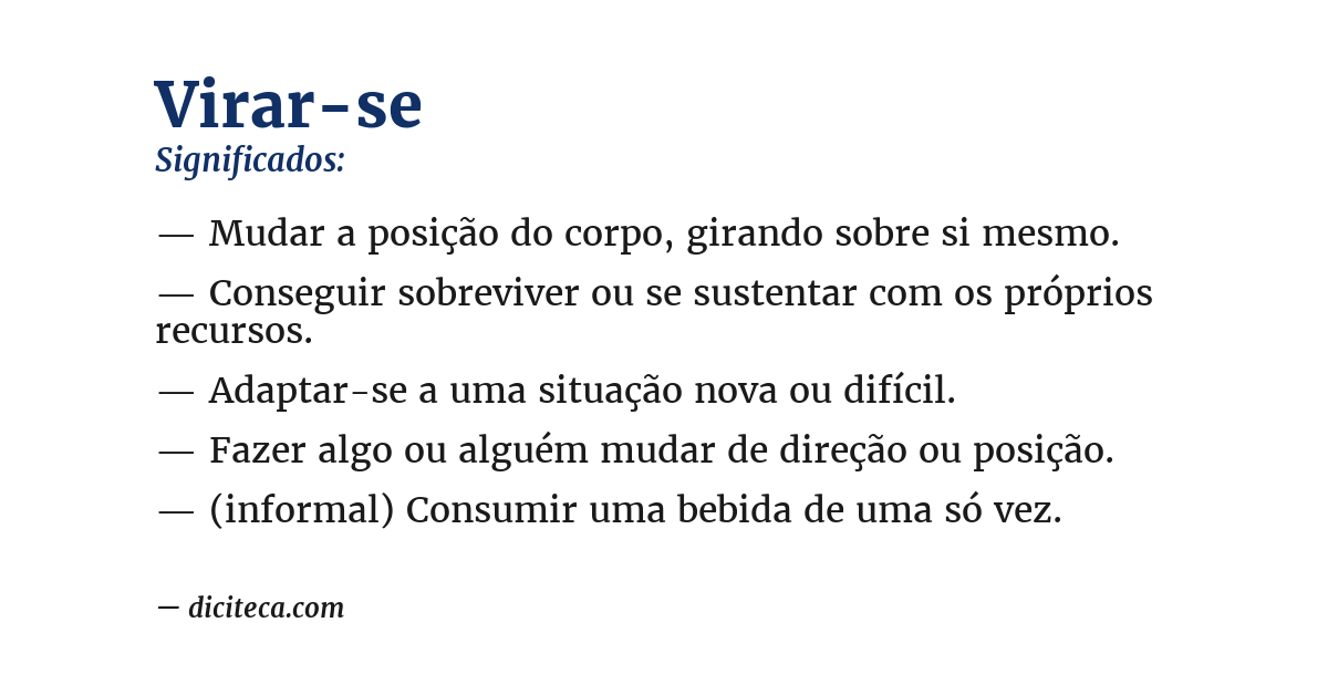 Significado de virar-se