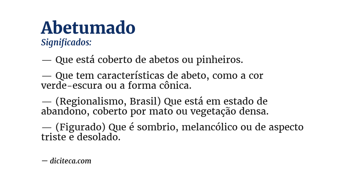 Significado de abetumado