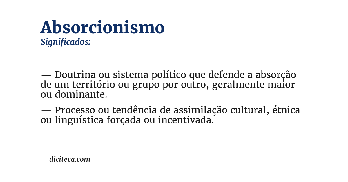 Significado de absorcionismo