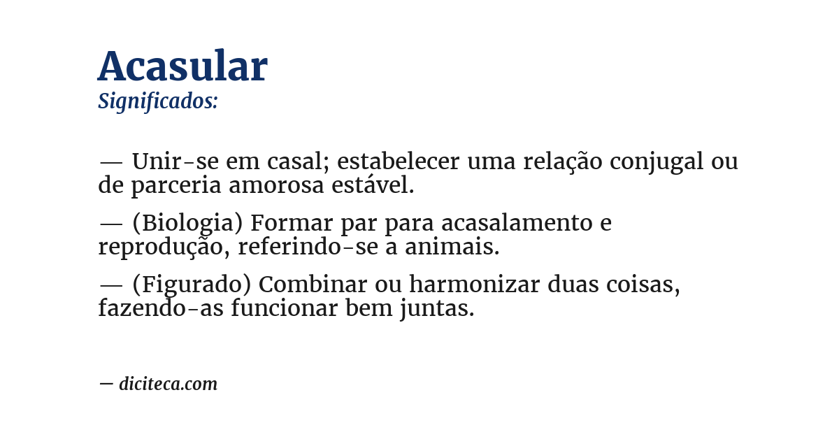 Significado de acasular