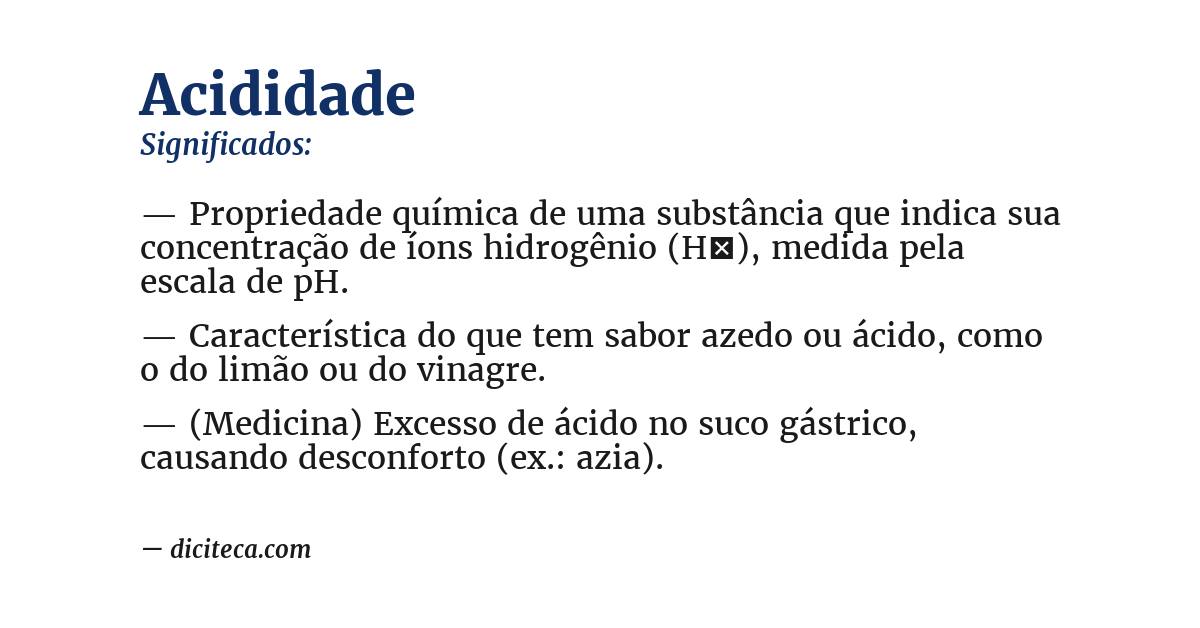 Significado de acididade