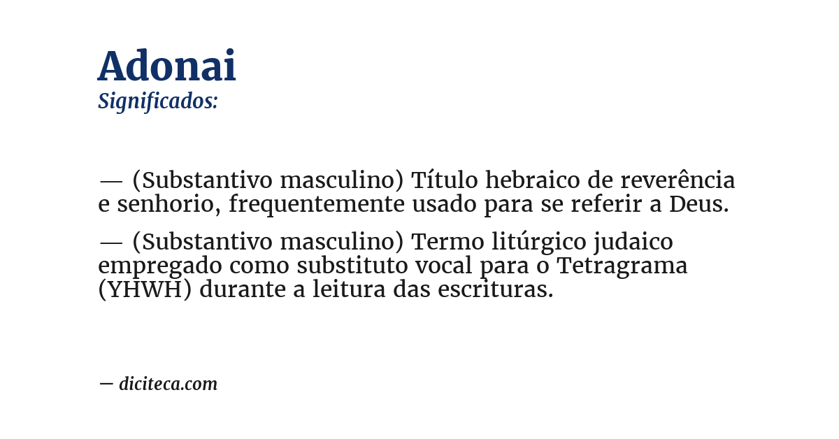 Significado de adonai