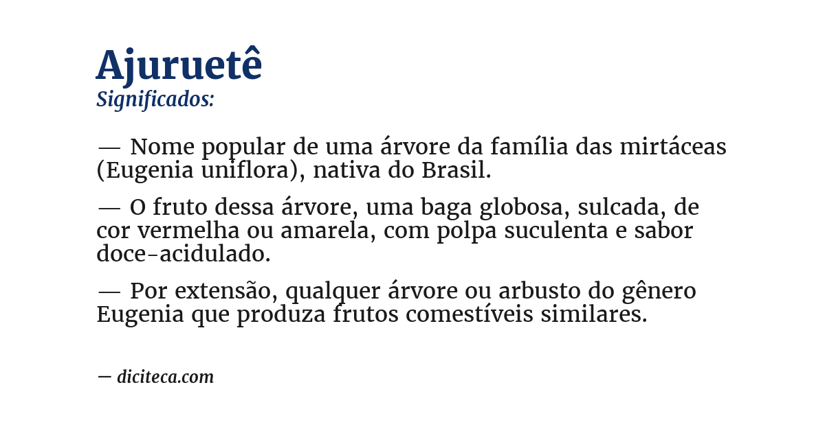 Significado de ajuruetê