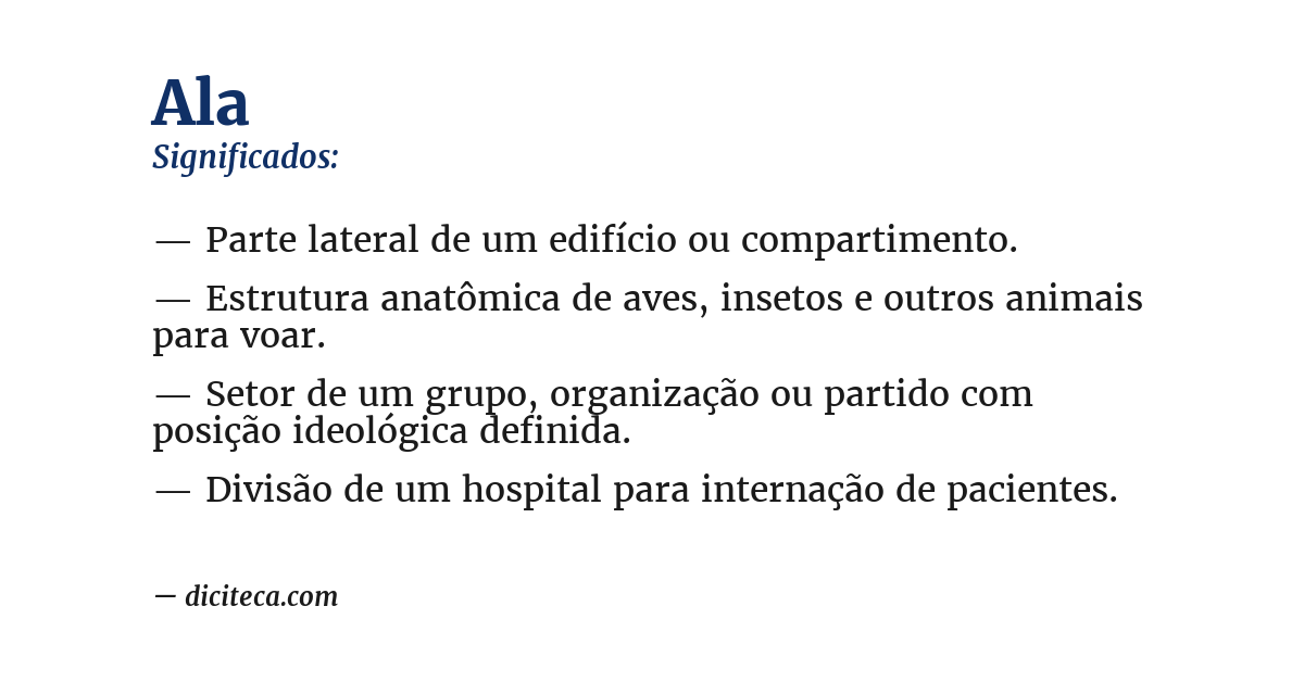 Significado de ala
