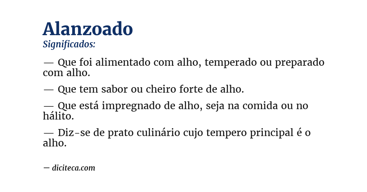 Significado de alanzoado