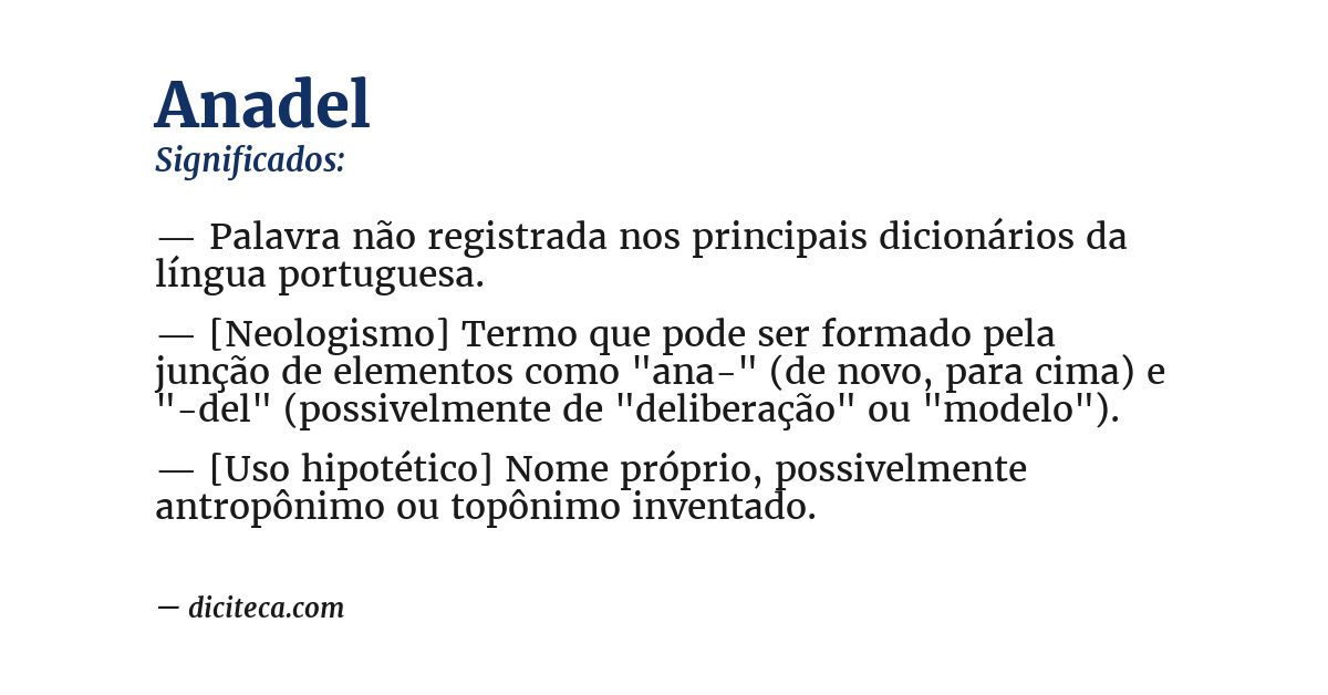 Significado de anadel