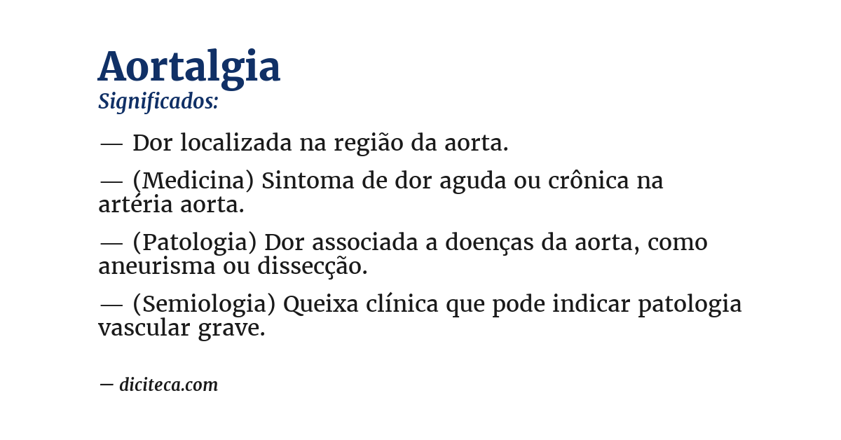 Significado de aortalgia