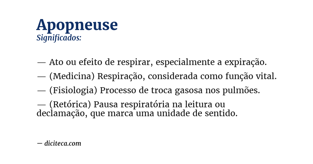 Significado de apopneuse
