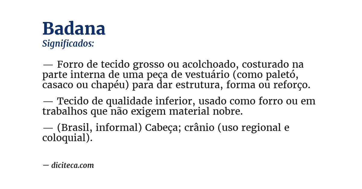 Significado de badana