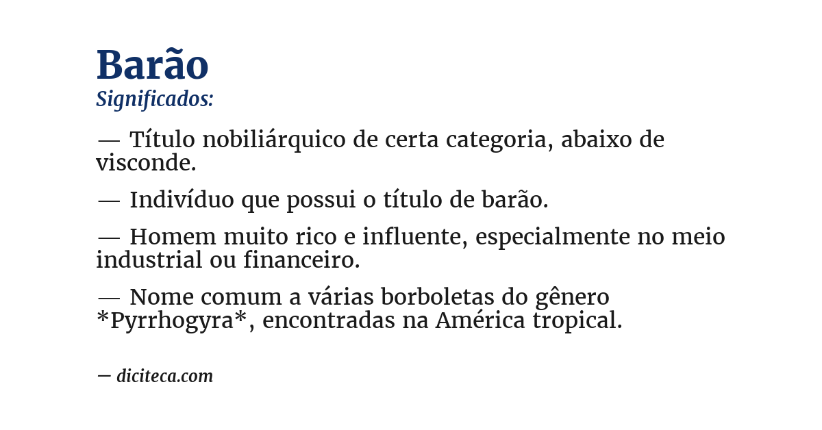 Significado de barão