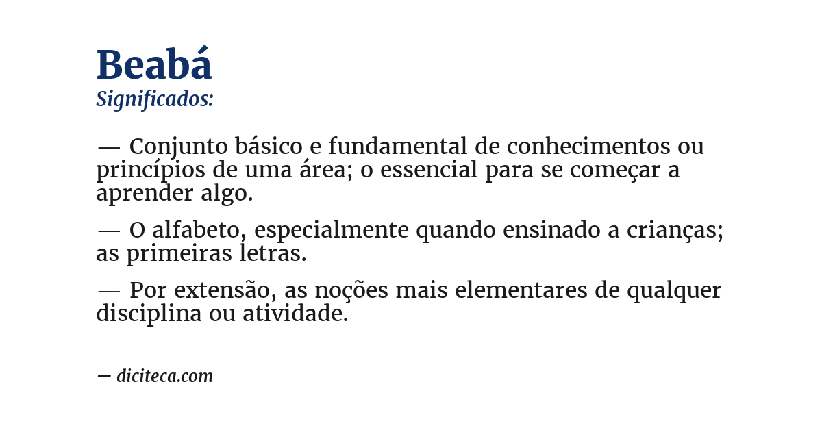 Significado de beabá