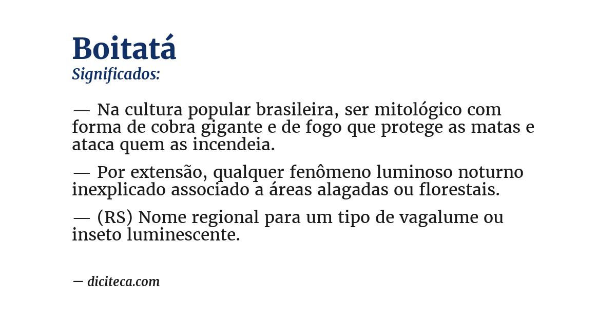 Significado de boitatá