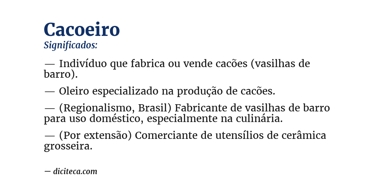 Significado de cacoeiro