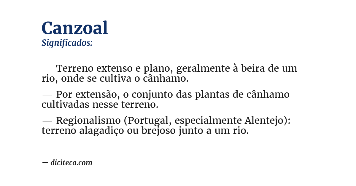 Significado de canzoal