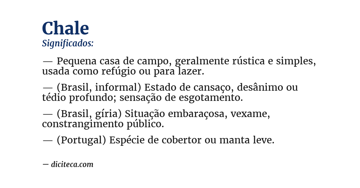 Significado de chale