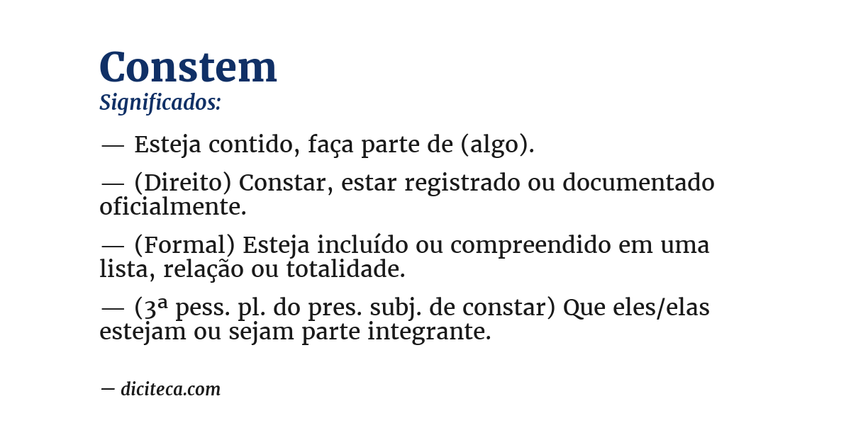 Significado de constem