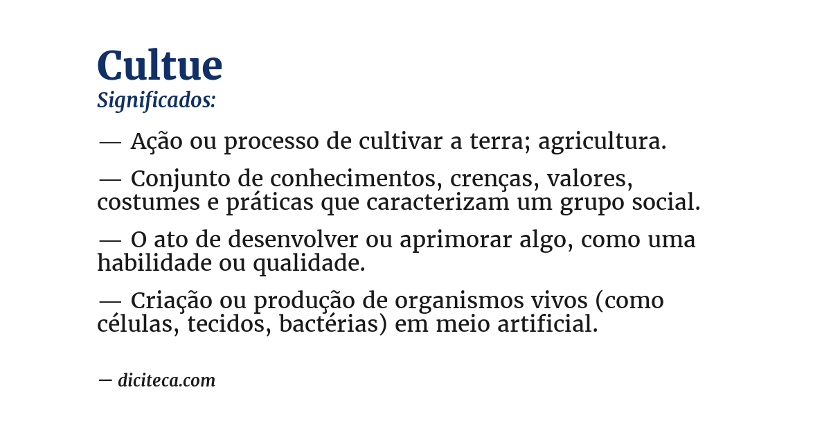 Significado de cultue