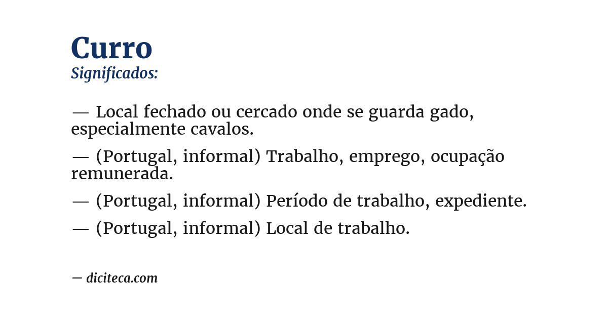 Significado de curro