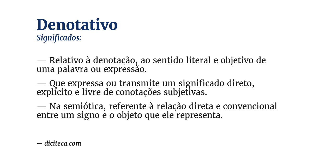 Significado de denotativo