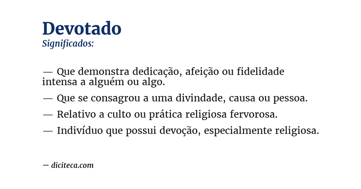 Significado de devotado