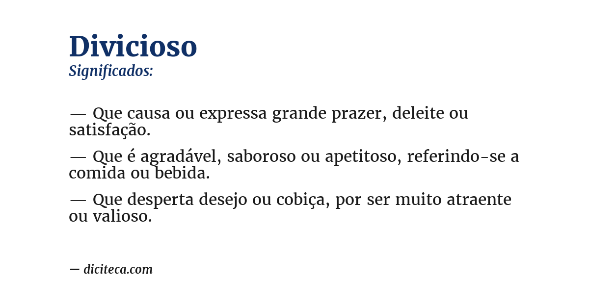 Significado de divicioso