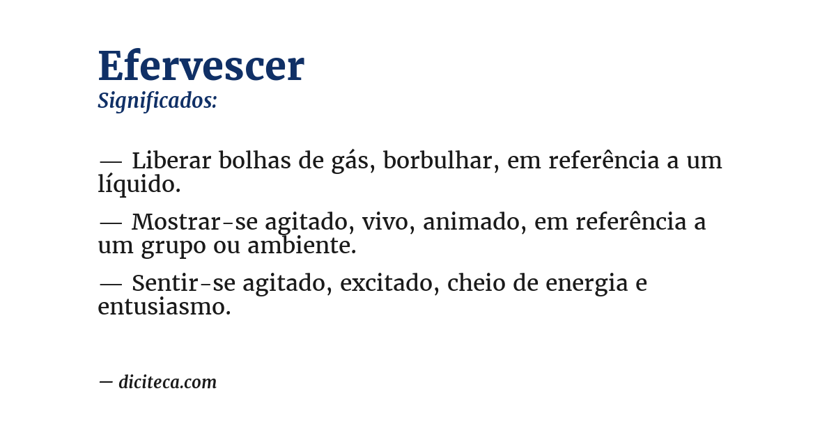 Significado de efervescer