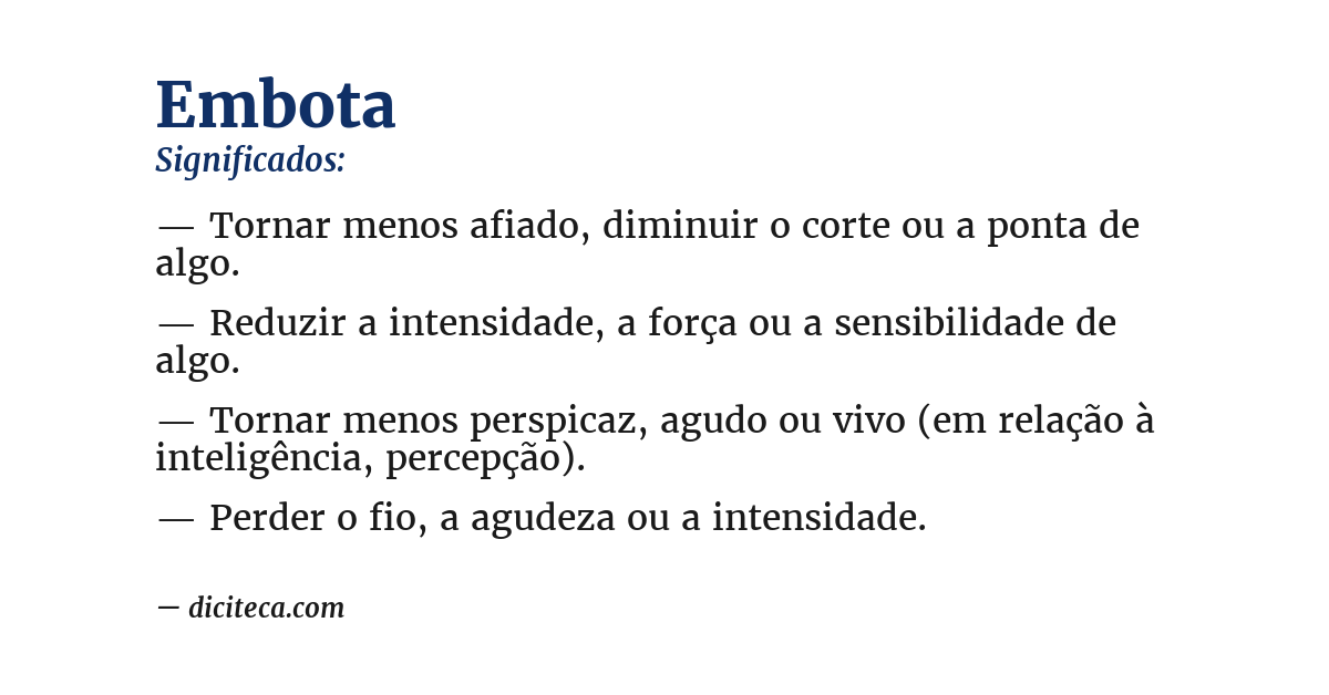 Significado de embota