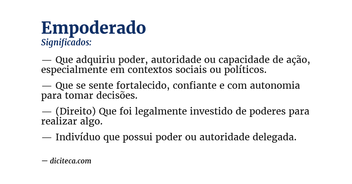 Significado de empoderado