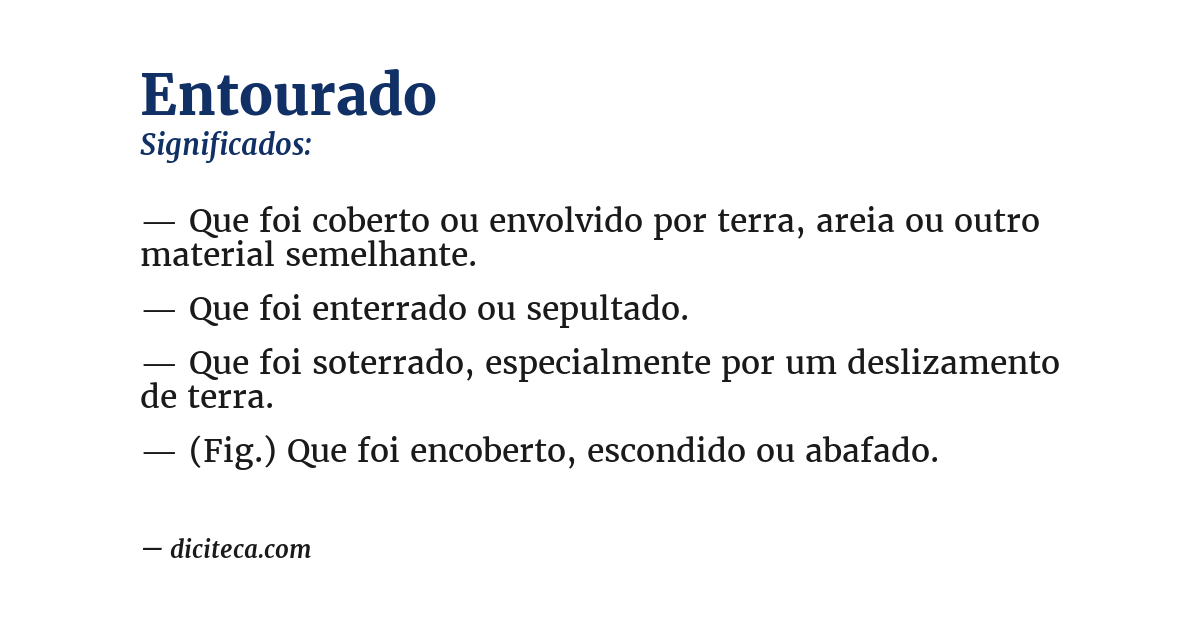 Significado de entourado