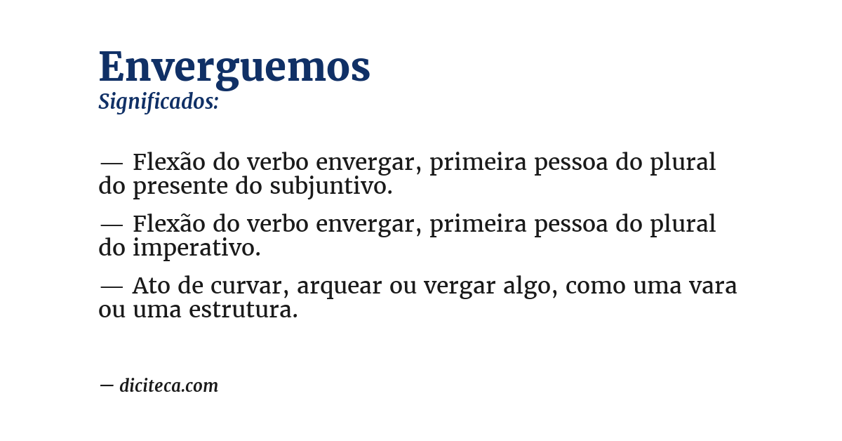 Significado de enverguemos