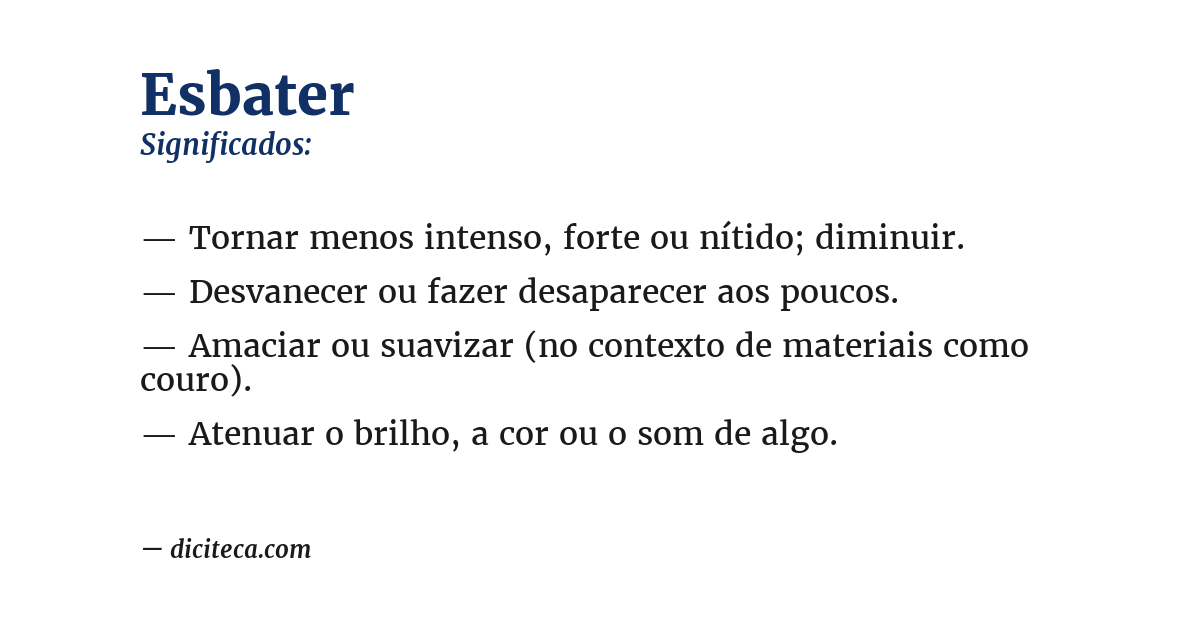 Significado de esbater