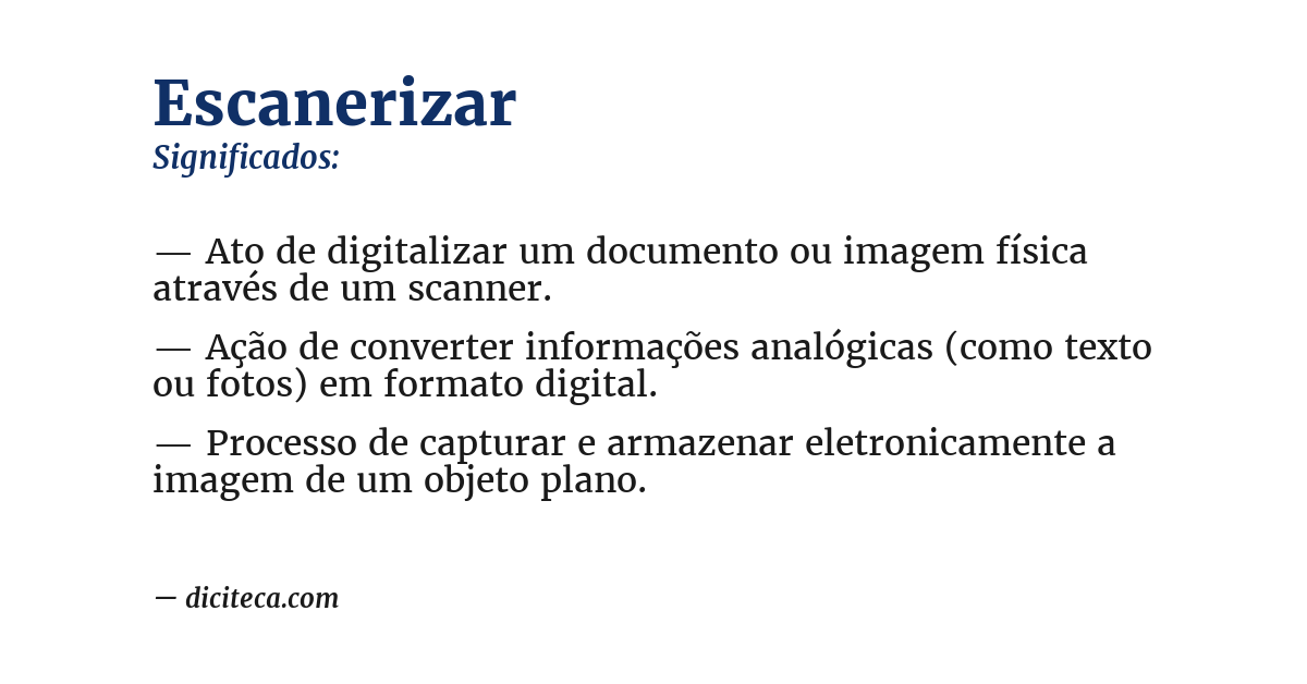 Significado de escanerizar