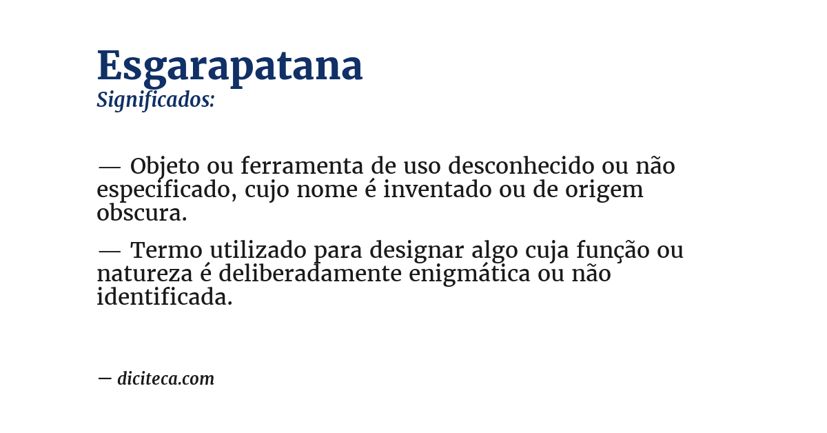 Significado de esgarapatana