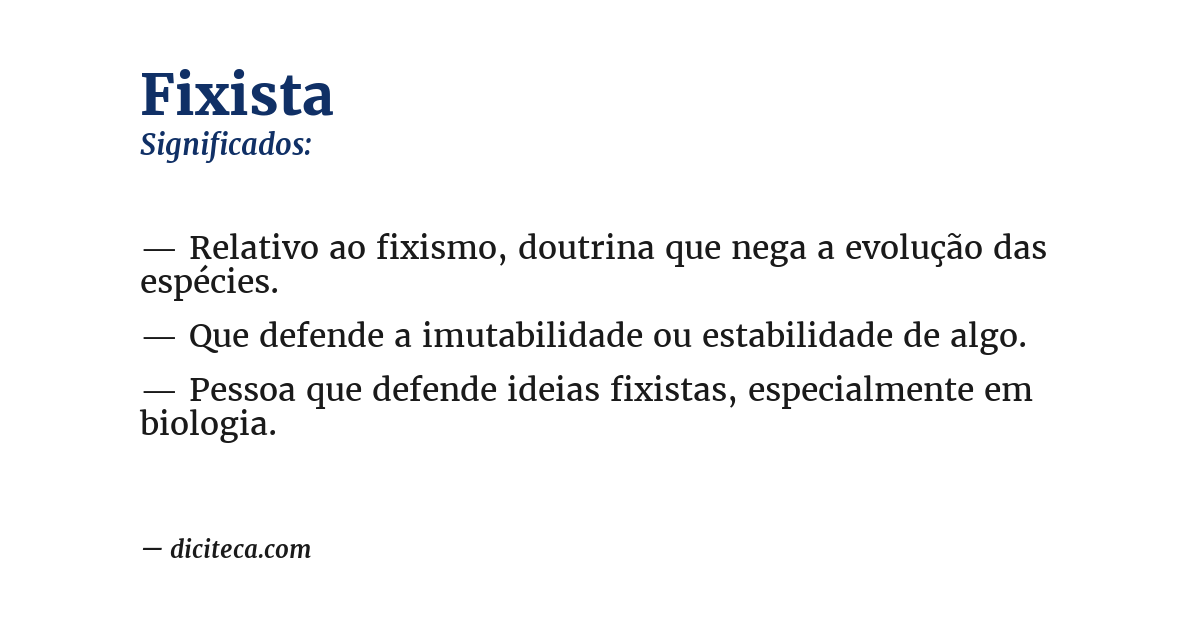 Significado de fixista