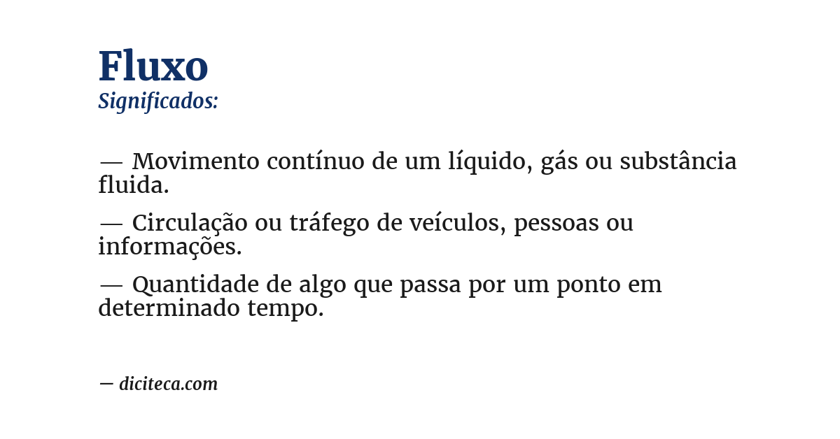Significado de fluxo