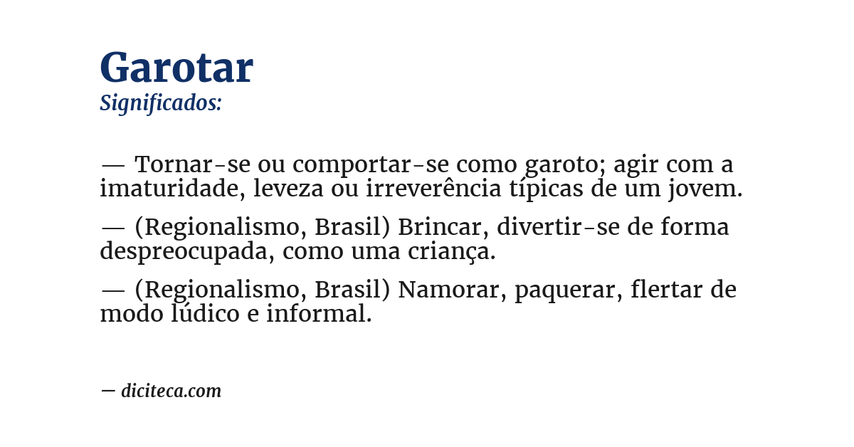 Significado de garotar
