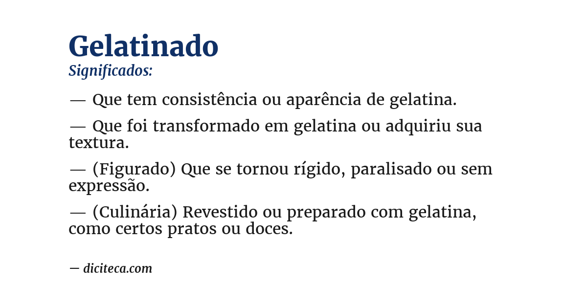 Significado de gelatinado