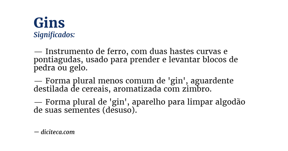 Significado de gins