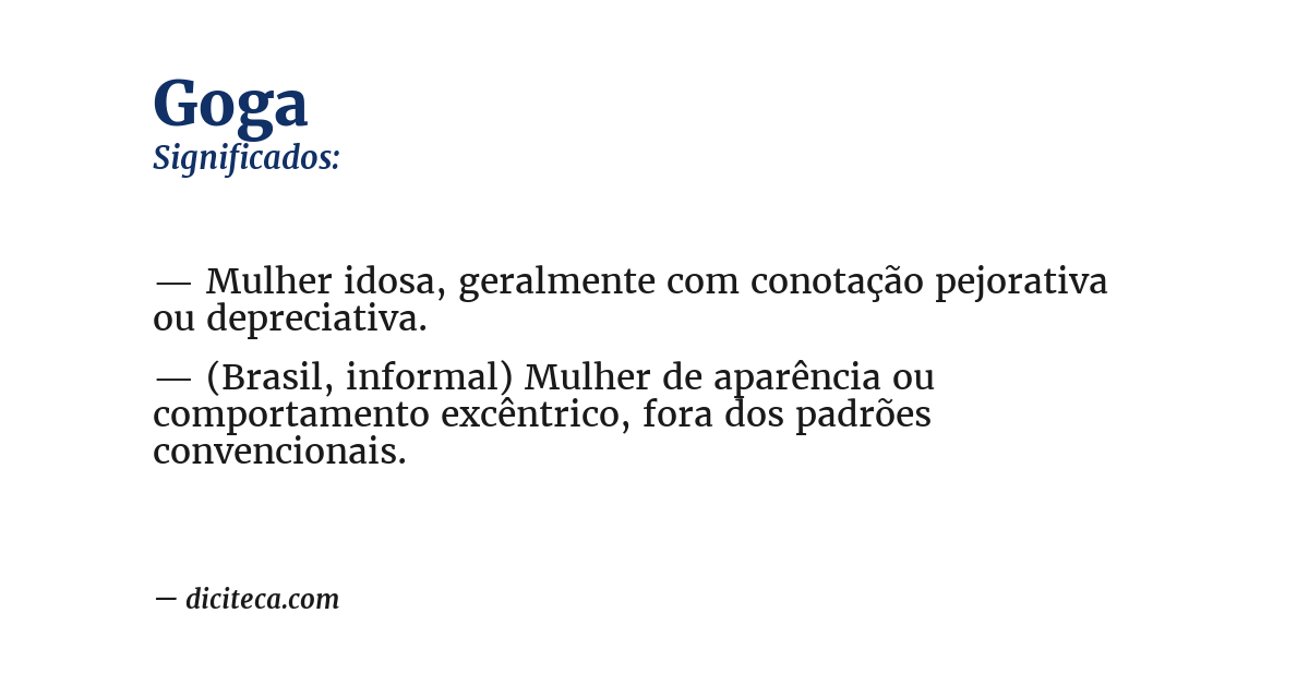 Significado de goga
