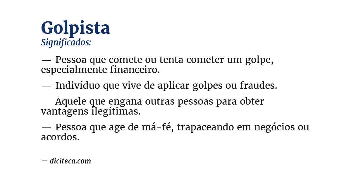 Significado de golpista