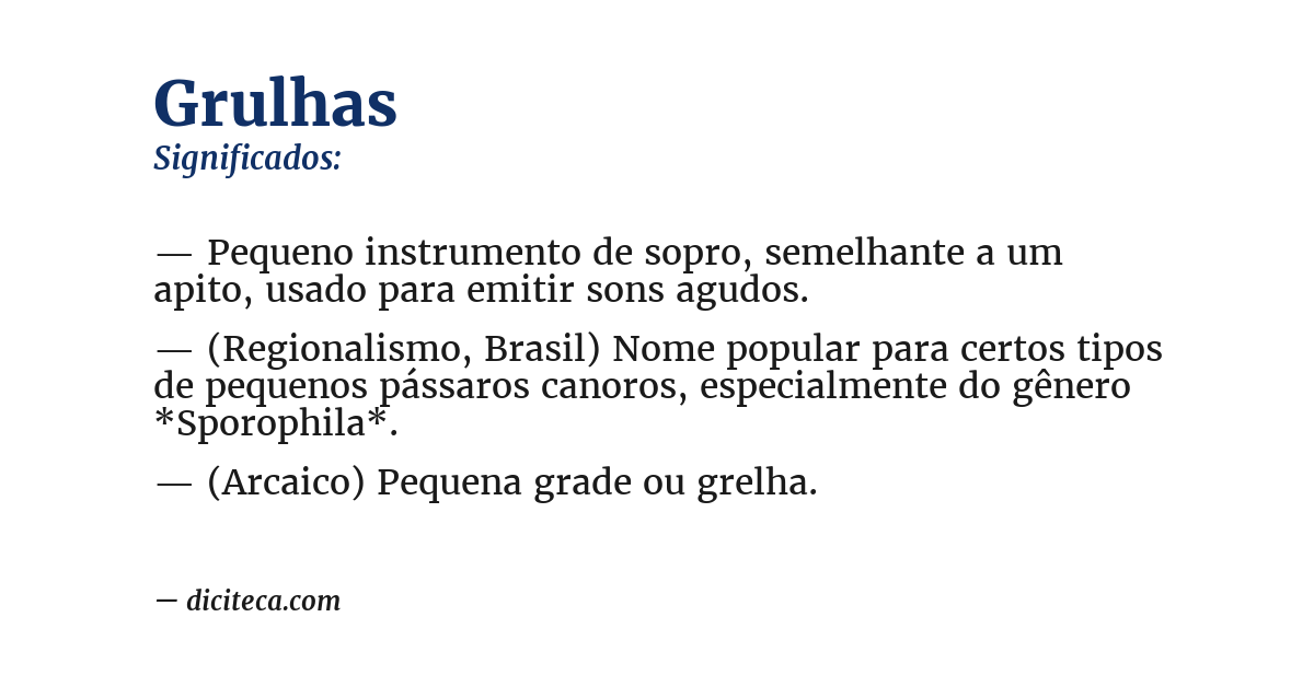 Significado de grulhas