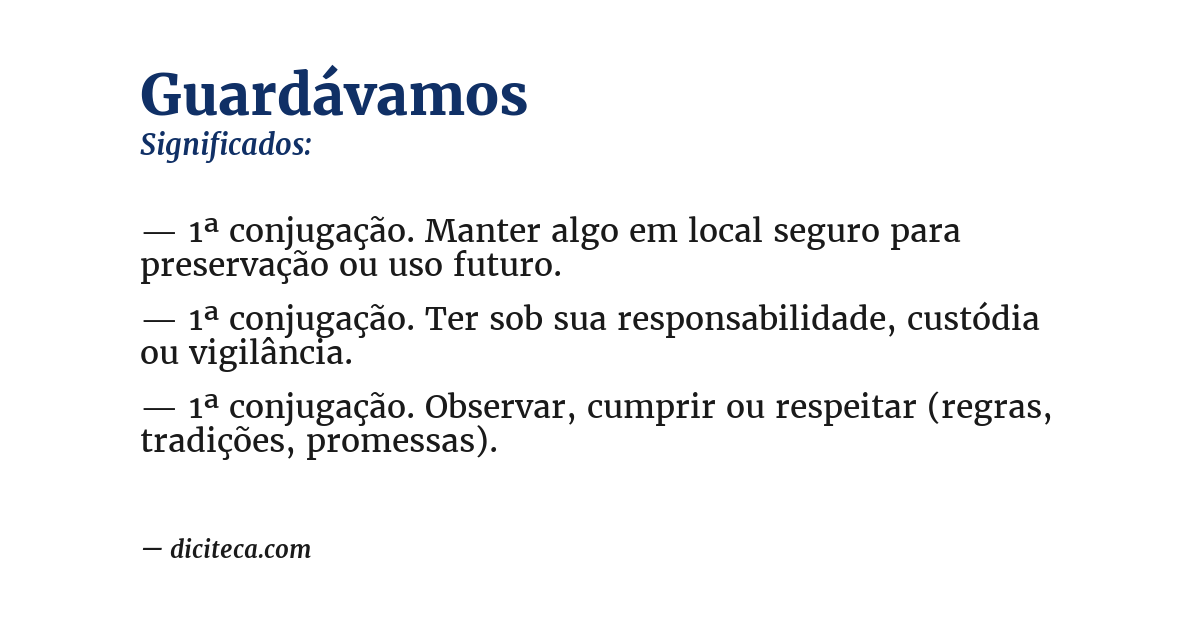 Significado de guardávamos