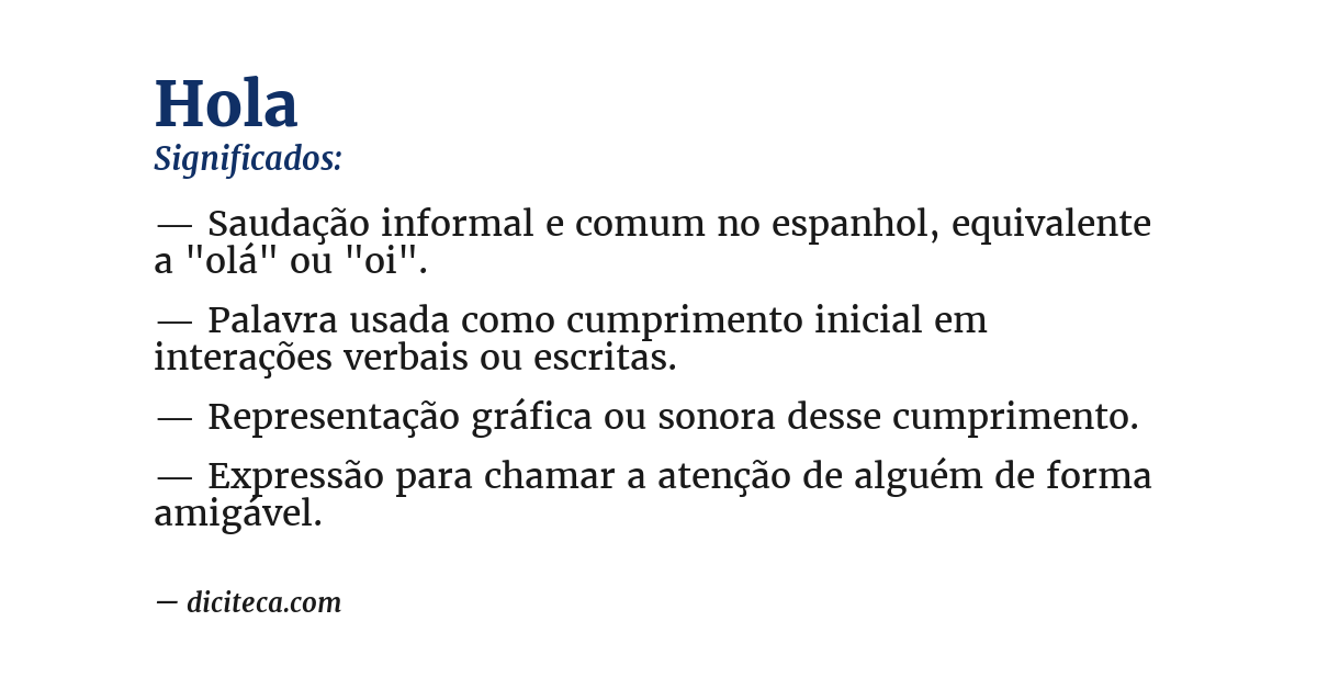 Significado de hola